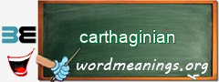 WordMeaning blackboard for carthaginian